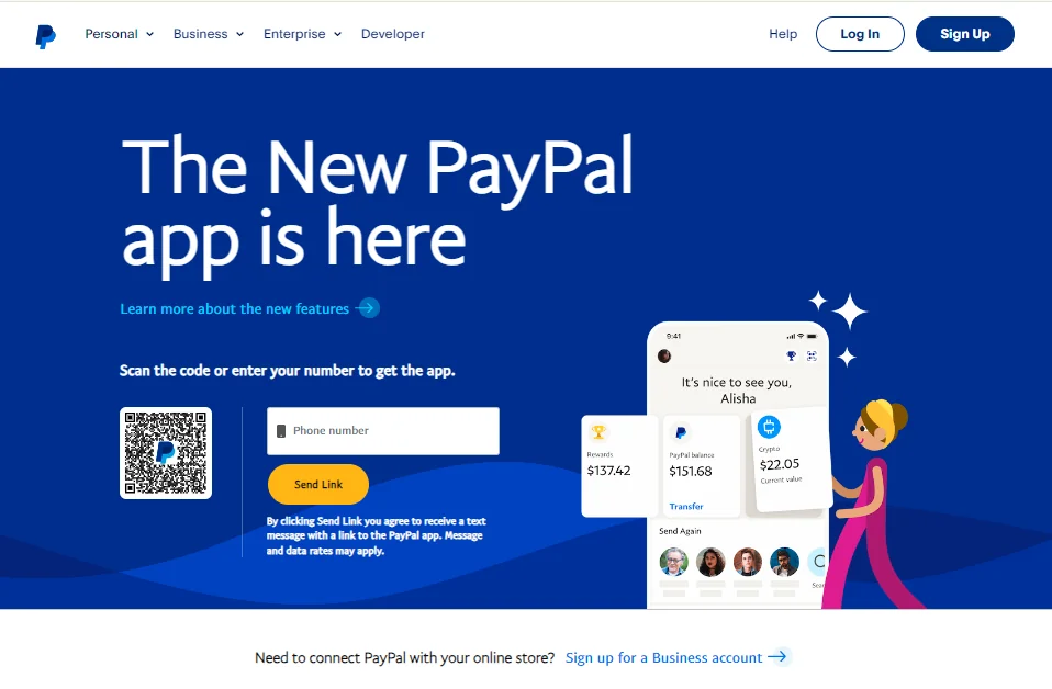 PayPal User-Interface